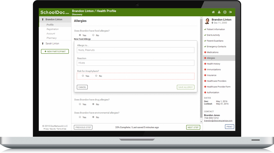 Electronic Charting For School Nurses