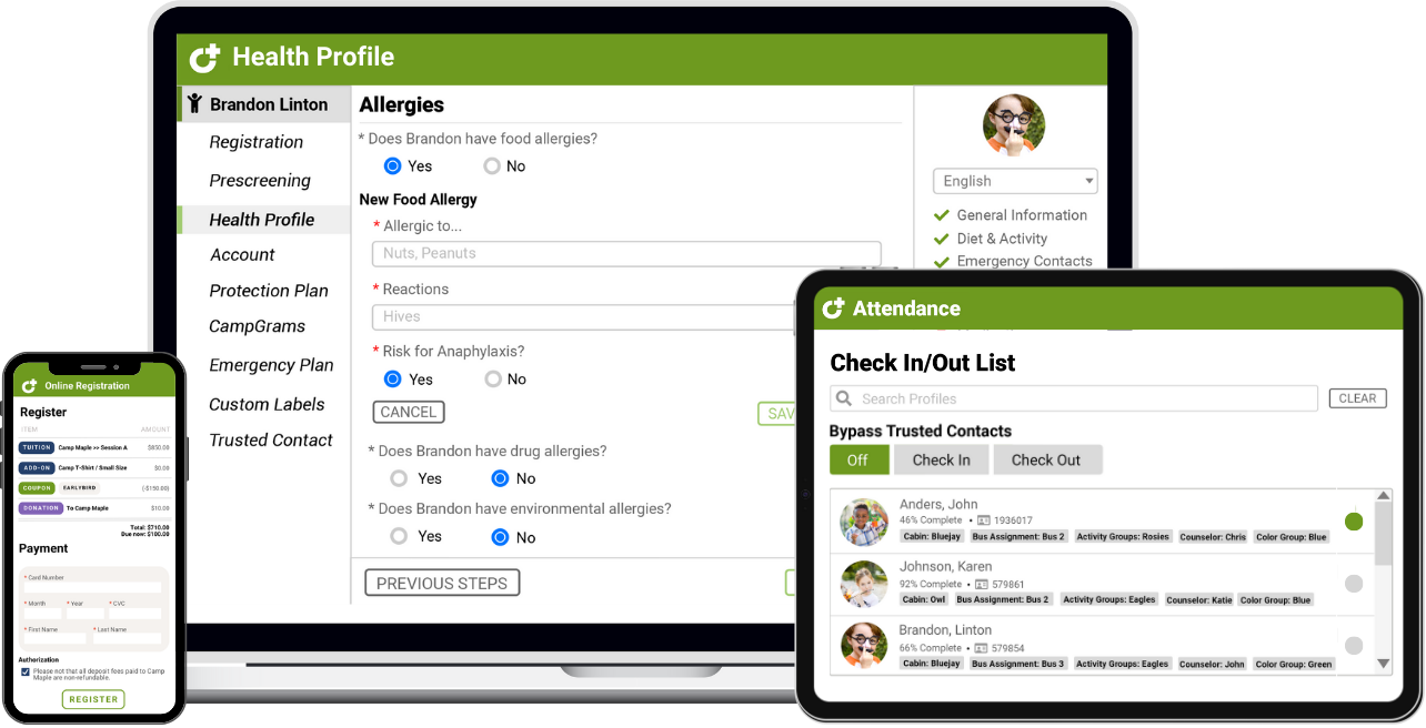 The SchoolDoc student health records software showcased on a phone, tablet, and laptop, emphasizing its user-friendly interface and seamless compatibility across multiple devices.